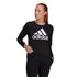 Felpa nera adidas Essentials Relaxed Logo, Abbigliamento Sport, SKU a711000049, Immagine 0